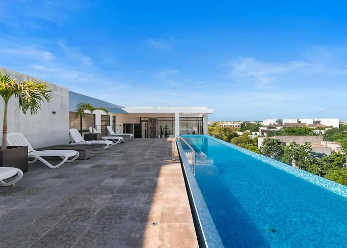 Nuevo Estudio Con Terraza Totalmente Equipado Aldea Zama Apartamento *