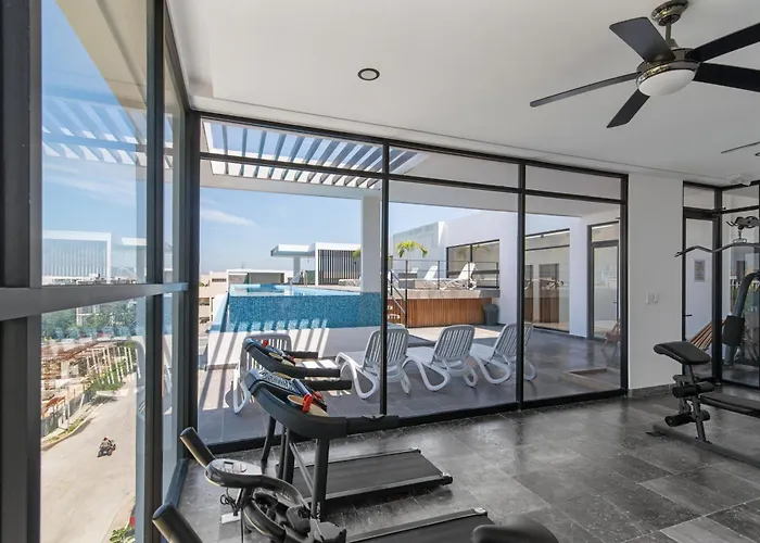 Apartamento Nuevo Estudio Con Terraza Totalmente Equipado Aldea Zama